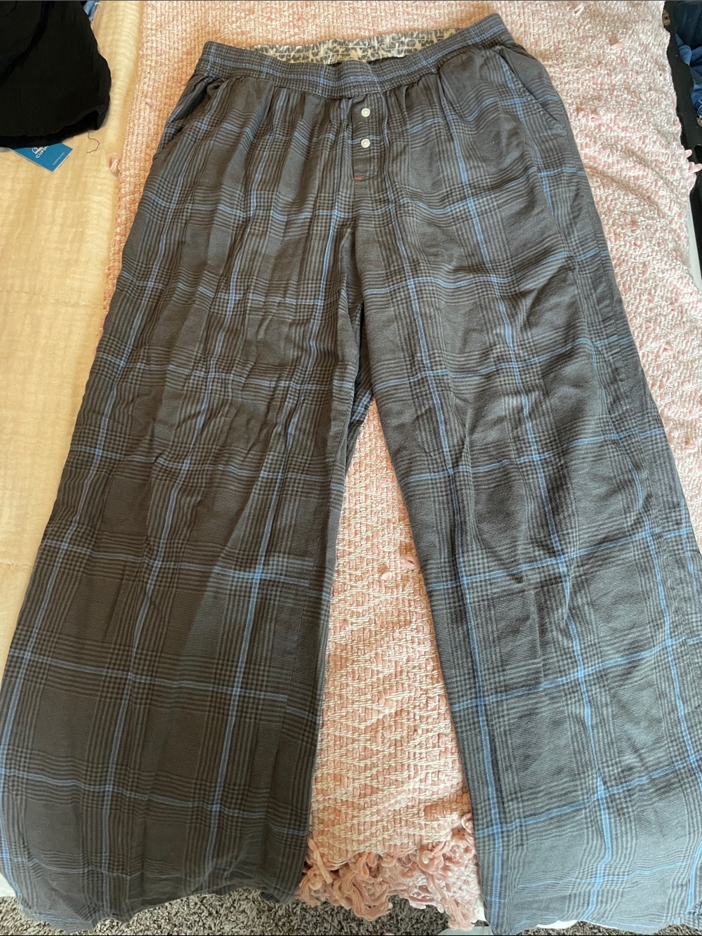 aerie Gray Plaid Lounge Pajama Pants